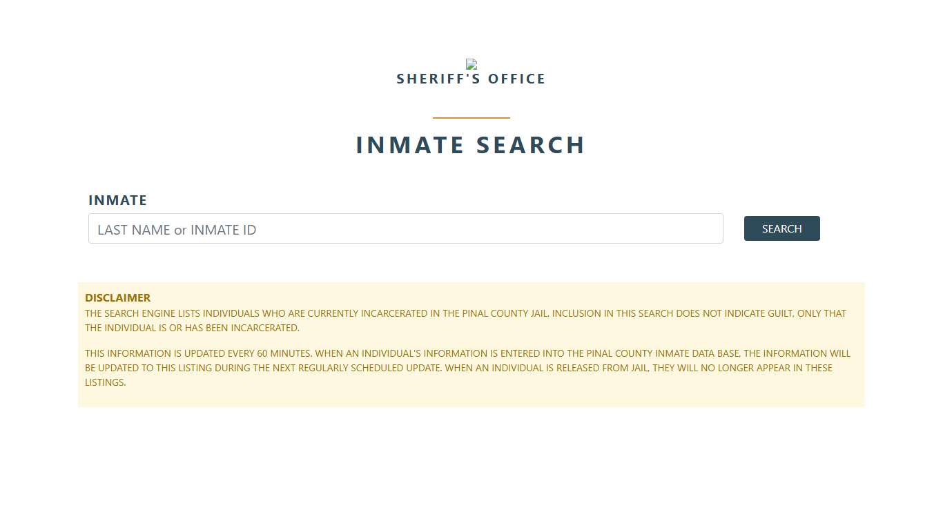 Pinal County Sheriff Inmate Search