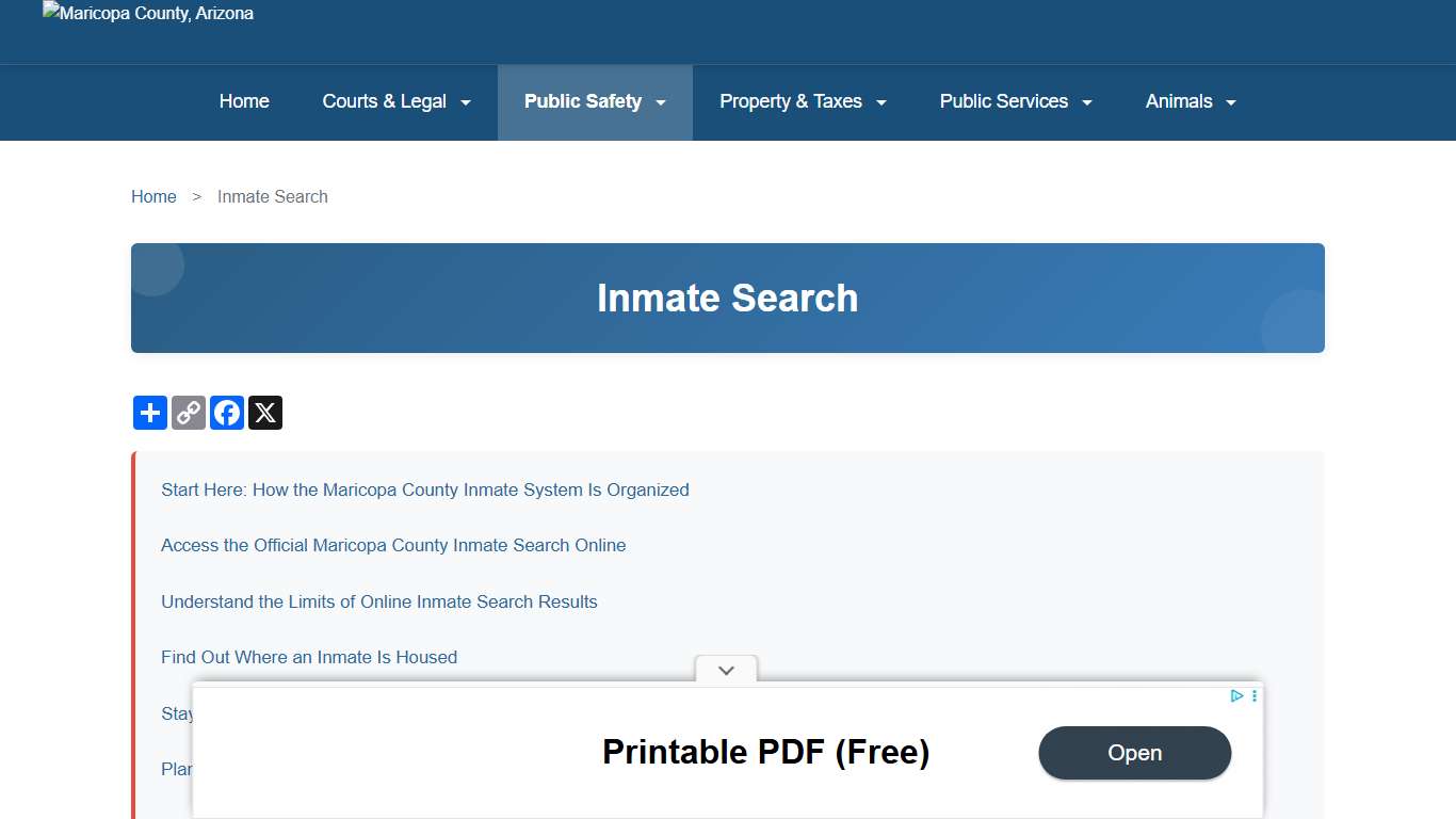 Maricopa County Inmate Search
